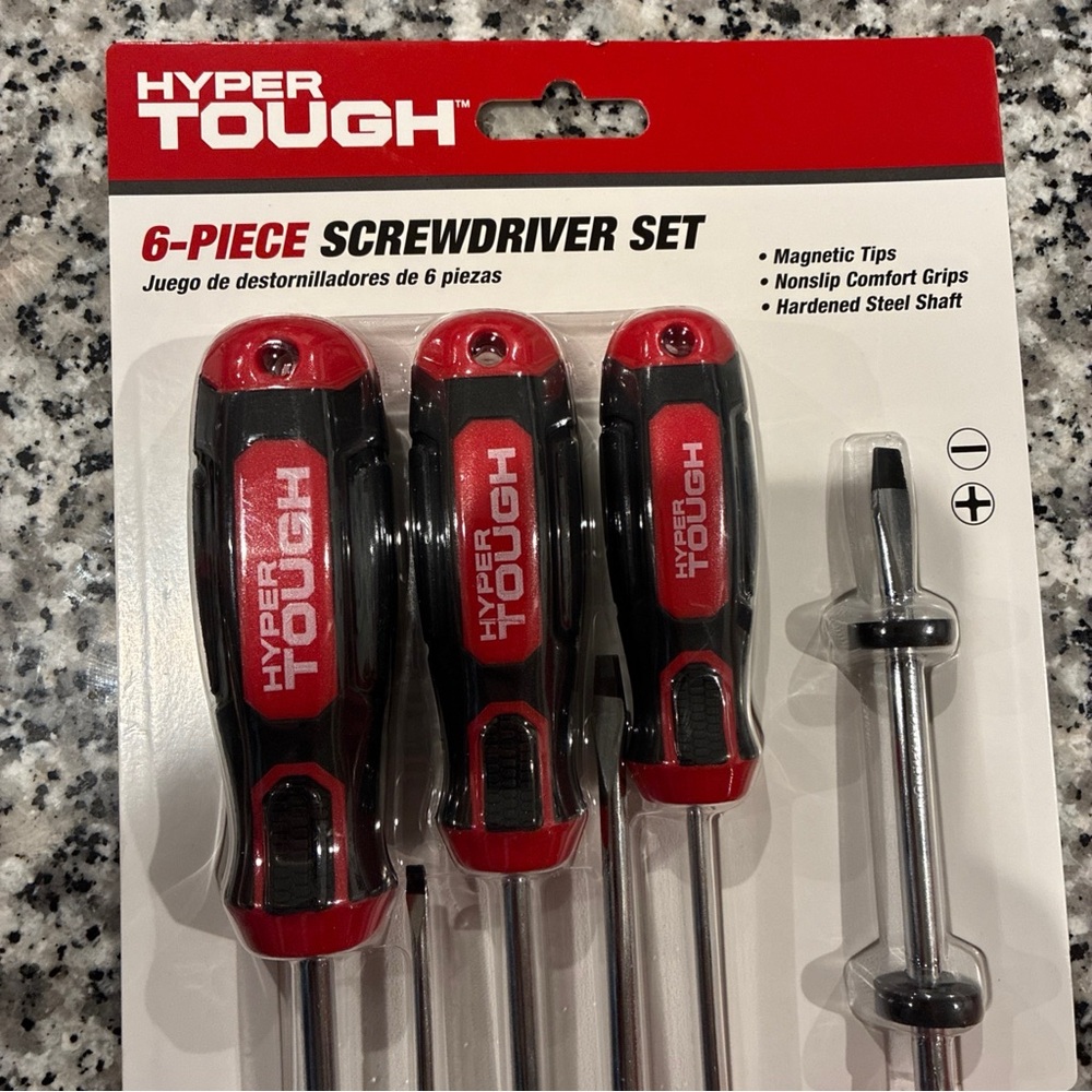 Hyper Tough Red 6-Piece Screwdriver Set